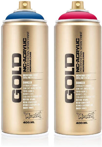3Ace Crafts Pack of 2 - Montana Gold NC-Acrylic Spray Paint Can 400ml - Montana Cans Professional Spray Paint