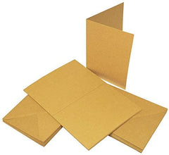 3Ace Crafts (Pack of 20) A4 Natural Brown Kraft Card and Envelope - Card Multi-Purpose Plain Recycled Kraft Card Envelopes