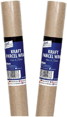3Ace Crafts Brown Parcel/Kraft Wrap Paper Rolls - 60gsm Paper - Ideal for Packing, Strong, Wrapping, Parcels - Size Aprrox 4m x 70cm (Pack of 2)