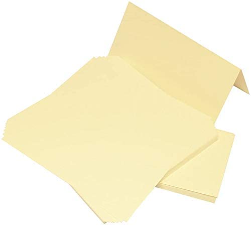3Ace Crafts Ivory DL Card and Envelope Pack - Pre-Scored Card - Cards Making for Greetings, Holiday, Invitation, Thank You Cards with Envelopes - Multi-Purpose Cards & Envelopes (Pack of 10)