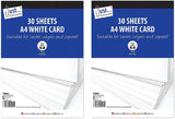 3Ace Crafts 30 Sheet A4 White Card 150gsm Plain White Paper - Suitable for Lasers, Inkjets & Copiers