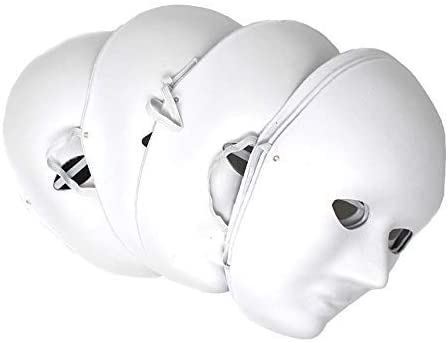 3Ace Crafts Blank Paper Fibre Face Masks - Mache Face Masks Biodegradable Cane Fibre - Ideal for Creative Activities