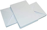 3Ace Crafts C6 Inch Blank Scalloped Greeting Cards & Envelopes - for All Types of Card Making - Holiday, Invitation Thank You Cards with Envelopes