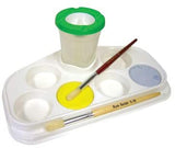 3Ace Crafts Plastic Paint Mixing Palette Tray - Various Shapes and Designs - Easy to Clean - Lightweight, Robust and Durable Material for Paint and Craft (Double Flower Palette)