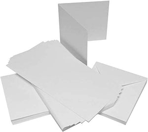 3Ace Crafts White A6 Linen Card and Envelope - Cards Making for Greetings, Holiday, Invitation, Thank You Cards with Envelopes - Multi-Purpose Cards & Envelopes (Pack of 20)