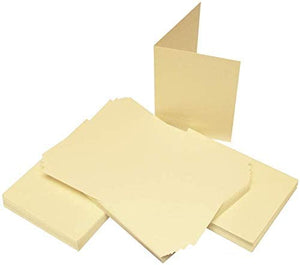 3Ace Crafts C6 Ivory Deckle Cards and Envelopes - Cards Making for Greeting, Holiday, Invitation, Thank You Cards with Envelopes - Multi-Purpose Cards and Envelopes