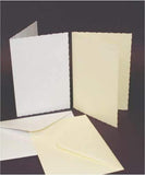 3Ace Crafts C6 Ivory Deckle Cards and Envelopes - Cards Making for Greeting, Holiday, Invitation, Thank You Cards with Envelopes - Multi-Purpose Cards and Envelopes