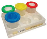 3Ace Crafts Plastic Paint Mixing Palette Tray - Various Shapes and Designs - Easy to Clean - Lightweight, Robust and Durable Material for Paint and Craft (Water Pot...