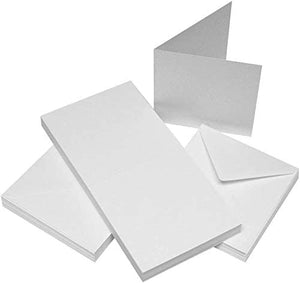 3Ace Crafts White Blank Card and Envelope Pack Pre-Scored Card - Cards Making for Greetings, Holiday, Invitation, Thank You Cards with Envelopes - Multi-Purpose Cards & Envelopes - Approx 5 x 7 Inch (Pack of 20)