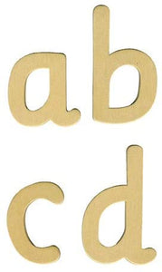 3Ace Crafts Lower Case Wooden Alphabet Letters - Ideal for DIY Projects - Wood Wall Decor Pack of 26 - Approximately 8cm Tall and 6.5mm Thick
