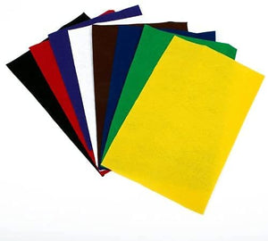 3Ace Crafts Pack of 8 Coloured Felt Sheets A4 for Craft Activities and Supplies Crafting and Decorating Scrapbooking