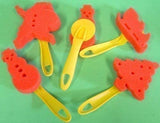 3Ace Crafts Christmas Foam Sponge Stamps Set of 4 - Sponge Painting Shapes - Christmas Craft- Stamps Drawing Tools for Kids