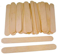 3Ace Crafts Pack of 100 Large Wooden Plain Lollipop Sticks for Art & Craft Activities Modelling - Approximate 150mm x 18mm