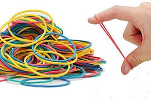3Ace Crafts Assorted Coloured Elastic Bands 100gms - Rubber Band Soft Elastic Stretchable Bands for Home Office School Use Premium Quality