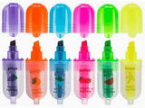 3Ace Crafts 6 Mini Highlighter Pens - Assorted Fruity Scented Writing Highlighter Craft Pens - Safe & Non-Toxic Great Creative Fun (Pack of 1)