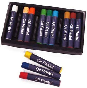 3Ace Crafts Set of 12 Oil Pastels Assorted Pack Heavy Oil Painting Sticks - Art Painting Crayon Set