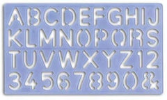 3Ace Crafts Set of 4 Lettering and Numbers Stencils With Uppercase Letters - Ideal Educational Toy and Creativity Kit - Approx 5mm to 30mm