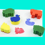3Ace Crafts Foam Sponge Painting Set - Sponge Stamps Painting Tool Kit for DIY Craft - Perfect for Young Children (Animal Sponge - Pack of 5)