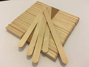 3Ace Crafts Jumbo Natural Wooden Lollipop Sticks - Natural Wood Giant Lollipop for Art & Craft Activities Modelling - Approximately 15cm x 1.8cm Long