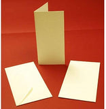 3Ace Crafts Ivory DL Card and Envelope Pack - Pre-Scored Card - Cards Making for Greetings, Holiday, Invitation, Thank You Cards with Envelopes - Multi-Purpose Cards & Envelopes (Pack of 10)