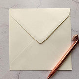 3Ace Crafts 6X6 Ivory 100 GSM Premium Luxury Envelopes, Self Seal Envelopes (Pack of 100)
