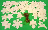 3Ace Crafts Christmas Wooden Decorations Pack - Christmas Tree Decoration Shapes - DIY Crafts Christmas Decoration For Home - Pack of 50