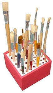3Ace Crafts Plastic Brush Holder - Art Brush Organizer - Ideal for Artist and Crafters - Holds up to 64 Brushes – Assorted Color
