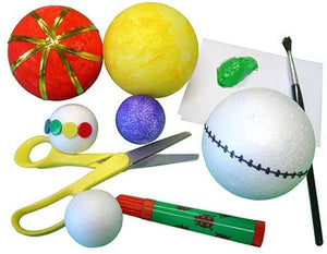 3Ace Crafts Polystyrene Foam Balls - Pack Of 10 Craft Foam Balls - Craft Supplies, Perfect for Art 70MM