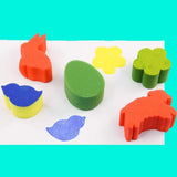 3Ace Crafts Foam Sponge Painting Set - Sponge Stamps Painting Tool Kit for DIY Craft - Perfect for Young Children (Transport Sponge - Pack of 5)