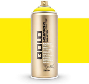 3Ace Crafts Montana Gold NC-Acrylic Spray Paint Can 400ml - Montana Cans Professional Spray Paint (Yellow)