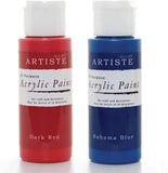 3Ace Crafts Pack of 2 - docrafts Artiste Acrylic Paint for Painting, Craft - Dark Red & Bahama Blue - 59ml
