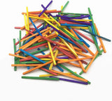 3Ace Crafts Wooden Assorted Coloured Matchsticks - Coloured Art and Craft Match Sticks for Kids Match Stick Crafts Bulk Pack (Pack of 2000)