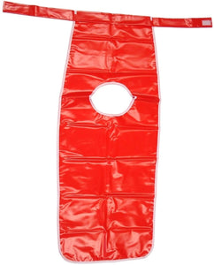 3Ace Crafts Red Waterproof PVC Tabards Apron For Children - PVC Popover - 58cm (length) × 61cm (chest) Approx