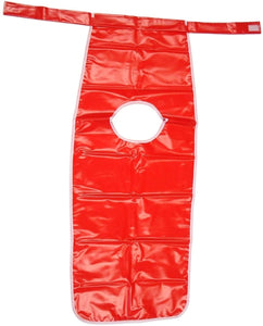 3Ace Crafts Red PVC Waterproof Tabards Apron For Children - PVC Popover - Sleeveless Design 69cm (length) × 76cm (chest)