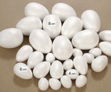 3Ace Crafts Assorted Polystyrene Foam Eggs - Pack Of 30 Craft Foam Eggs - Craft Supplies, Perfect for Art - 38mm×28mm Approx