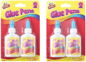 3Ace Crafts Set of 2 PVA Glue Pens Bottle 40ml - Craft Glue Great for a Wide Variety of Craft Projects and Dries Quickly to a Clear Finish