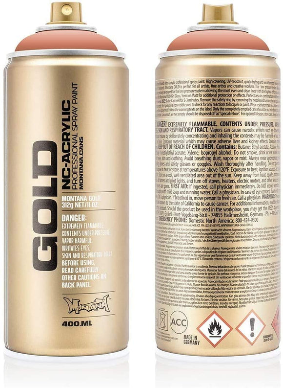 3Ace Crafts Montana Gold NC-Acrylic Spray Paint Can 400ml - Montana Cans Professional Spray Paint (Dirty Apricot)