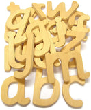 3Ace Crafts Lower Case Wooden Alphabet Letters - Ideal for DIY Projects - Wood Wall Decor Pack of 26 - Approximately 8cm Tall and 6.5mm Thick