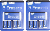 3Ace Crafts Set of 5 Pencil Eraser Rubbers - Premium Quality White Eraser For Drawing, Sketching and Charcoal Pencils
