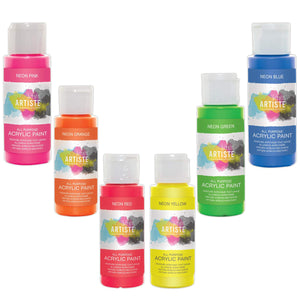 3Ace Crafts docrafts Artiste Acrylic Paint Waterbased Ideal for Craft and Decoration 59ml - Combo of 6
