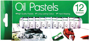 3Ace Crafts Set of 12 Oil Pastels Assorted Pack - High Quality Pastels - Hard-Wearing - Oil Painting Sticks - Art Painting Pastels Sets (Pack of 1)