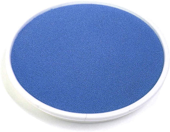 3Ace Crafts Large Ink Pad Rubber Stamp - Giant Finger Painting Pad - Non-Toxic Waterbased Ink 15cm Approx (Blue)