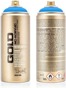 3Ace Crafts Montana Gold NC-Acrylic Spray Paint Can 400ml - Montana Cans Professional Spray Paint (Shock Blue Light)