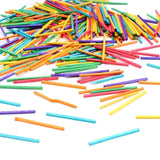 3Ace Crafts Wooden Assorted Coloured Matchsticks - Coloured Art and Craft Match Sticks for Kids Match Stick Crafts Bulk Pack (Pack of 1000)
