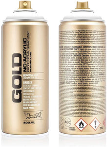 3Ace Crafts Montana Gold NC-Acrylic Spray Paint Can 400ml - Montana Cans Professional Spray Paint (Shock White)