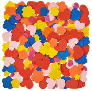 3Ace Crafts Foam Shapes For Crafts Assorted Sizes - Brightly Coloured Shapes Decorative Foam Shapes for Children Toddlers Crafts Arts and DIY Projects