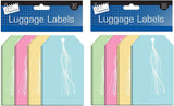 3Ace Crafts Set of 30 - Luggage Labels Mixed Colour - Blank Label Paper Wedding Labels Birthday Luggage Tags - Size Approx 135 x 75mm
