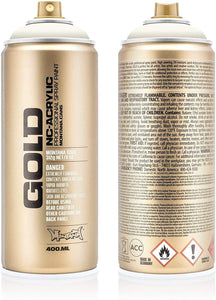 3Ace Crafts Montana Gold NC-Acrylic Spray Paint Can 400ml - Montana Cans Professional Spray Paint (Shock White Cream)