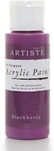 3Ace Crafts docrafts Artiste Acrylic Paint (2oz) - Quick Drying - Craft Decoration - BlackBerry
