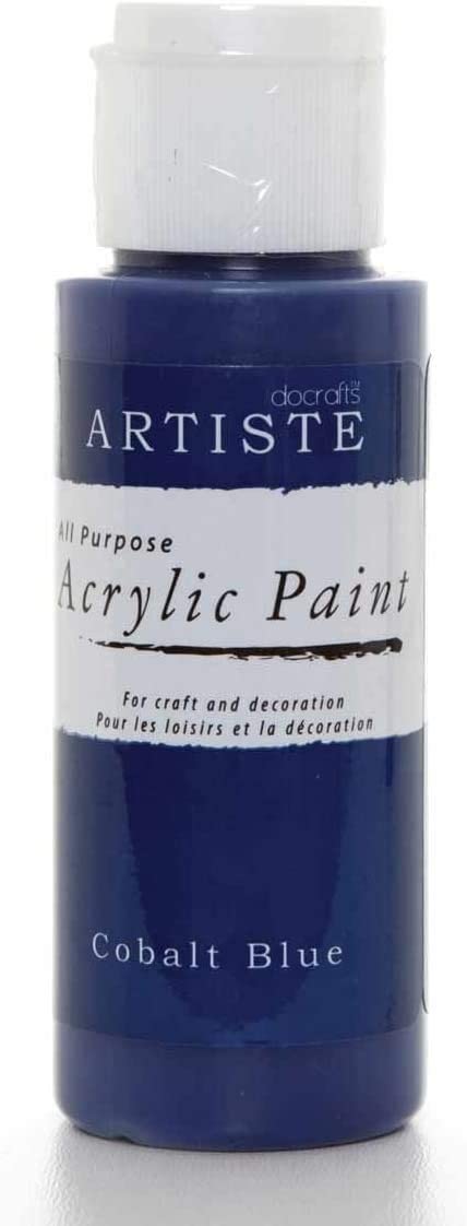 3Ace Crafts docrafts Artiste Acrylic Paint - for Craft and Decoration - Cobalt Blue - 59ml (2oz)